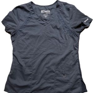 Gray’s Anatomy dark gray scrub top